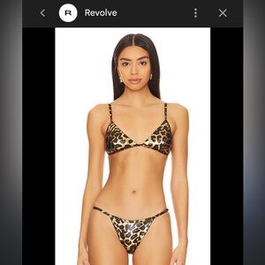 Good American Gold Leopard perfect fit bikini